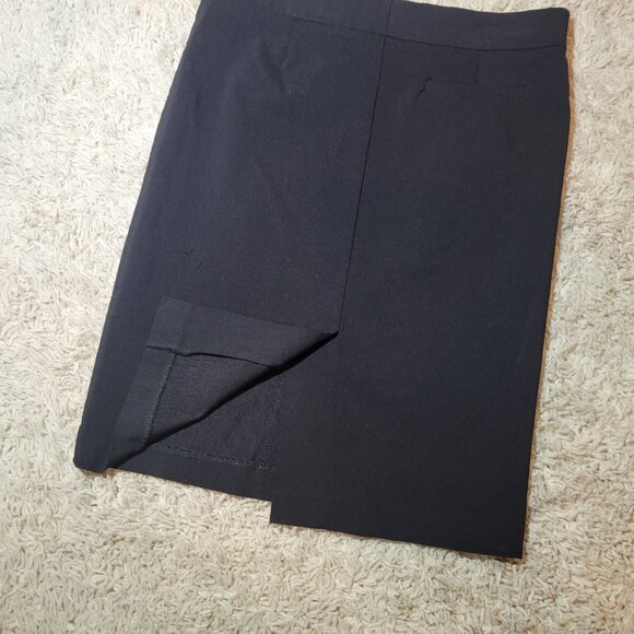 Rampage y2k Juniors 1 Black Straight Professional Business Slit Pencil Skirt - Picture 9 of 10